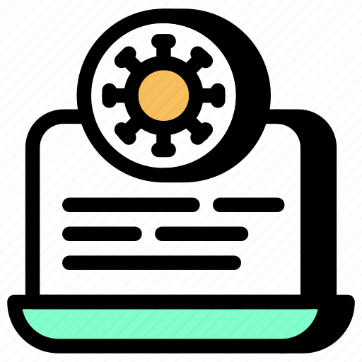 Laptop, virus, malware, data, infected, infection, machine icon - Download on Iconfinder