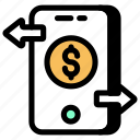 online, transaction, mobile, dollar, money, sending, digital, payment