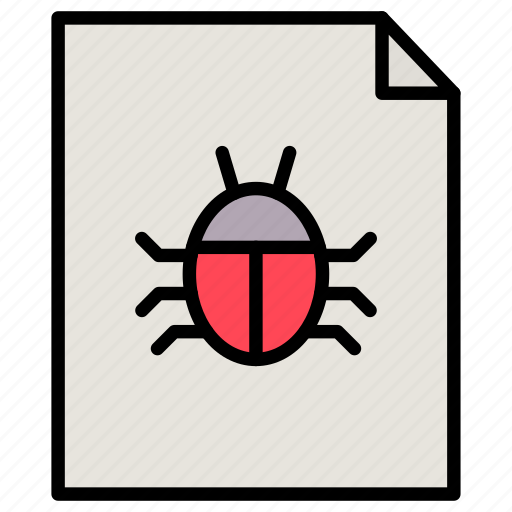 Bug, document, file, virus icon - Download on Iconfinder