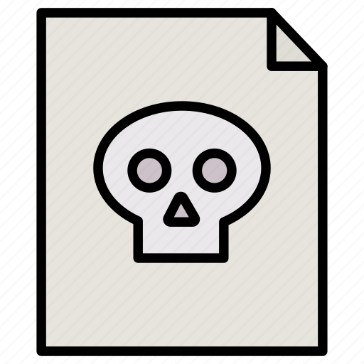 Document, file, skull, virus icon - Download on Iconfinder
