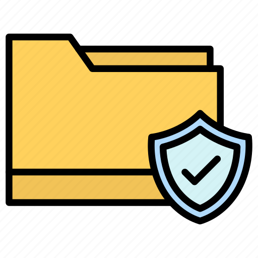 Folder, secured, security, shield icon - Download on Iconfinder