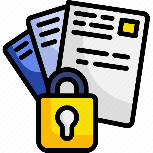 Lock, sheet, files, folders, padlock, archive, locked icon - Download on Iconfinder