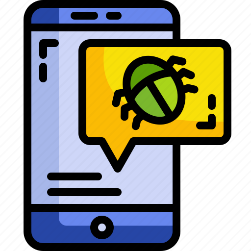 Malware, touch, screen, virus, bug, mobile, phone icon - Download on Iconfinder
