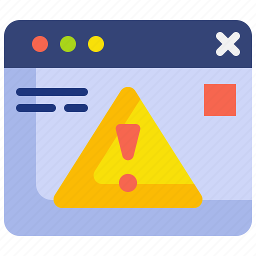 Warning, browser, seo, web, sign, signaling, attention icon - Download on Iconfinder