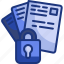 lock, sheet, files, folders, padlock, archive, locked, edit, text 