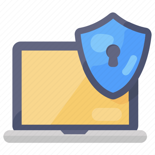 Laptop, security, internet security, laptop security, pc protection, secure laptop, system security icon - Download on Iconfinder