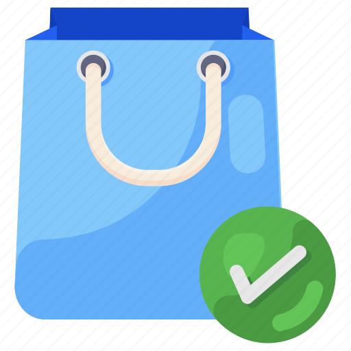 Shopping, complete, shopping complete, shopping done, shopping bag, commerce icon - Download on Iconfinder