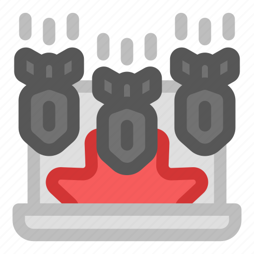 Ddos, attack, laptop, computer icon - Download on Iconfinder