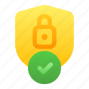 antivirus, protected, lock, check, shield