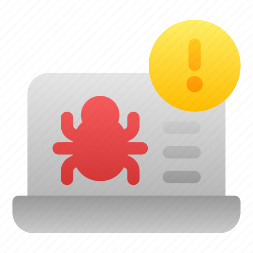 Laptop, virus, warning, bug icon - Download on Iconfinder