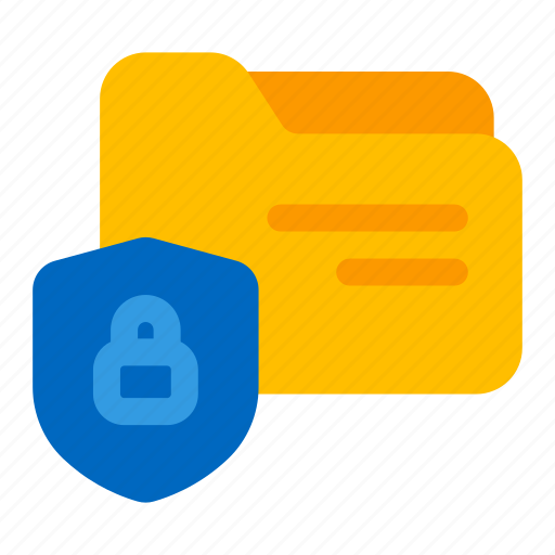 Protected, folder, secure, shield, lock, files icon - Download on Iconfinder