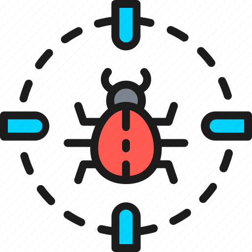 Bug, cyber, hacker, pest, sight, target, virus icon - Download on Iconfinder
