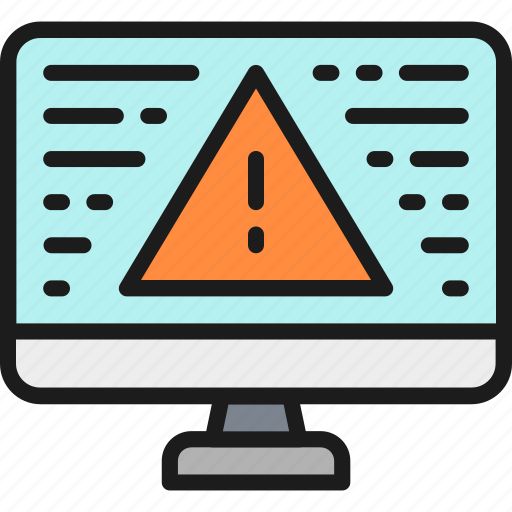 Computer, desktop, error, exclamation, hacker, screen, warning icon - Download on Iconfinder