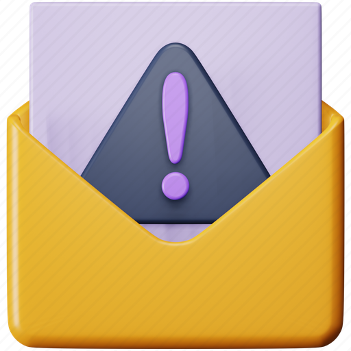 Spam, email, cyber, security, fake, alert, message 3D illustration - Download on Iconfinder