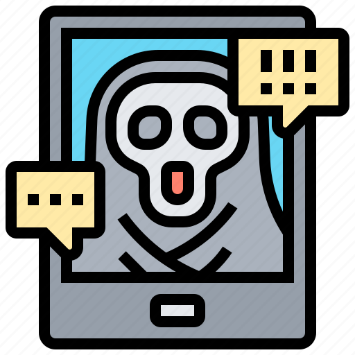 Chat, cyberbullying, evil, threaten icon - Download on Iconfinder
