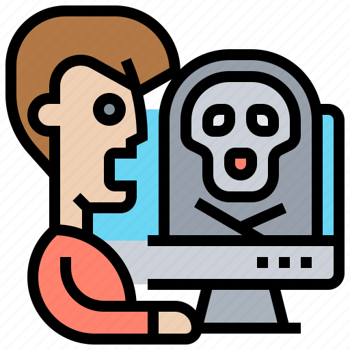 Cyber, exacerbate, ghost, haunted, scary icon - Download on Iconfinder