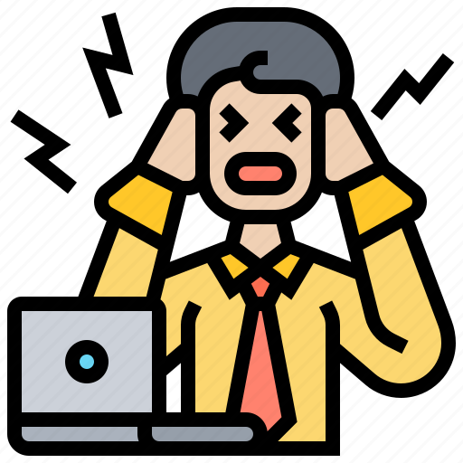 Businessman, frustrate, headache, problems, working icon - Download on Iconfinder
