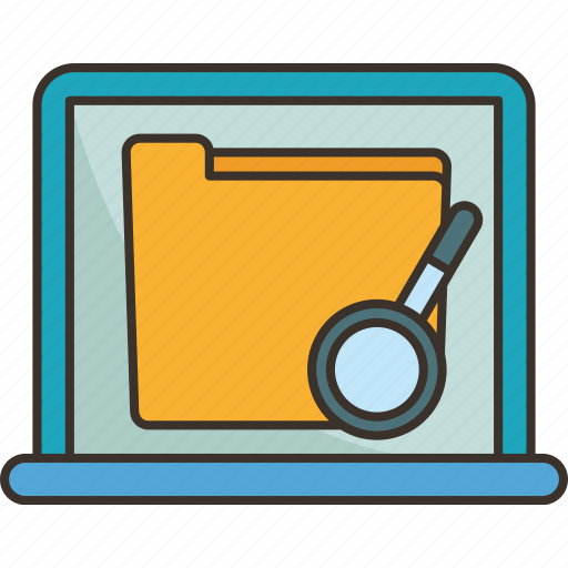 Digital, evidence, investigate, files, search icon - Download on Iconfinder