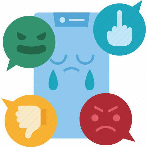 Cyberbullying, comments, negative, dislike, hates icon - Download on Iconfinder