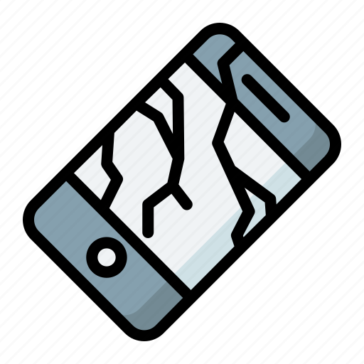 Break, broken, mobile, phone, screen icon - Download on Iconfinder