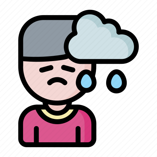 Depressed, man, stress, unhappy, suicide icon - Download on Iconfinder