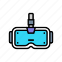 virtual, reality, gear, cyberpunk, digital, city
