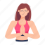 yoga pose, meditation, girl meditating, meditative character, yoga character 