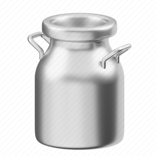 Milk, can, beverage, drink, farm, dairy, milk can 3D illustration - Download on Iconfinder
