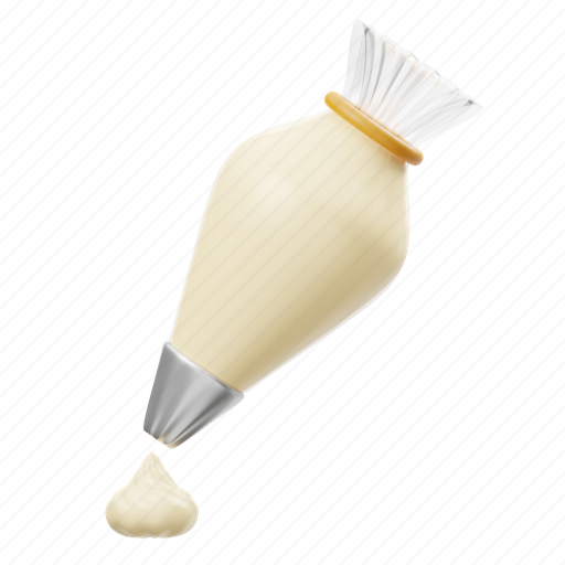 Whipped, cream, food, dessert, sweet, bakery 3D illustration - Download on Iconfinder