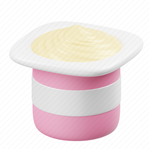 Yogurt, cup, dairy, milk 3D illustration - Download on Iconfinder