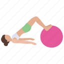 aerobics, exercise, gym, gym ball, health, pilates, stretching