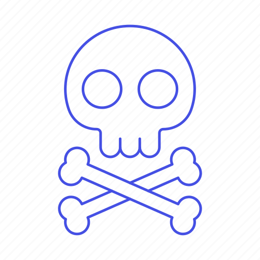 Danger, crossbone, death, skull, skeleton, poison, crime icon - Download on Iconfinder