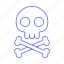 danger, crossbone, death, skull, skeleton, poison, crime, virus 