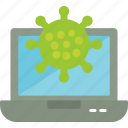 virus, attack, bug, laptop, computer, hacking, cyber, icon