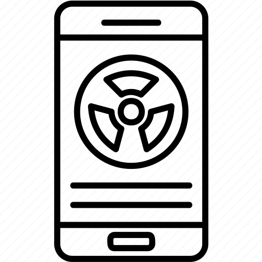 Rdiation, atomic, danger, nuclear, radiation, phone icon - Download on Iconfinder