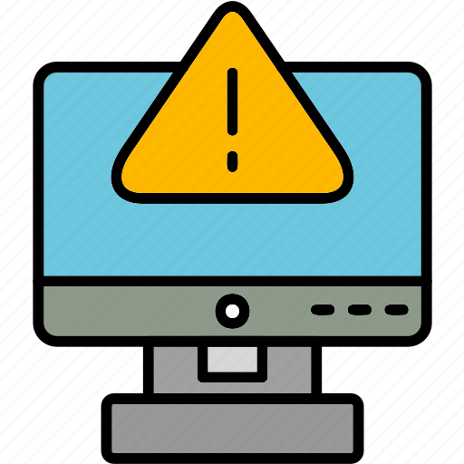 Error, attention, computer, monitor, warning, icon icon - Download on Iconfinder