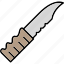 knife, adventure, blade, dagger, metal, steel, icon 