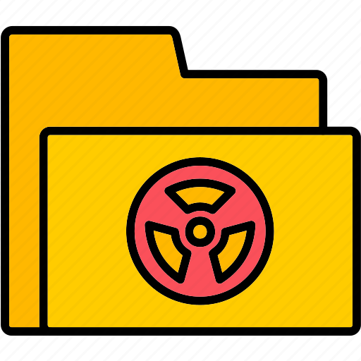 Radioactive, folder, danger, nuclear, science, toxic icon - Download on Iconfinder