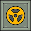 radioactive, hazard, nuclear, radiation, radioactivity, icon 