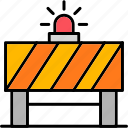 road, barrier, street, traffic, block, sign, construction, icon