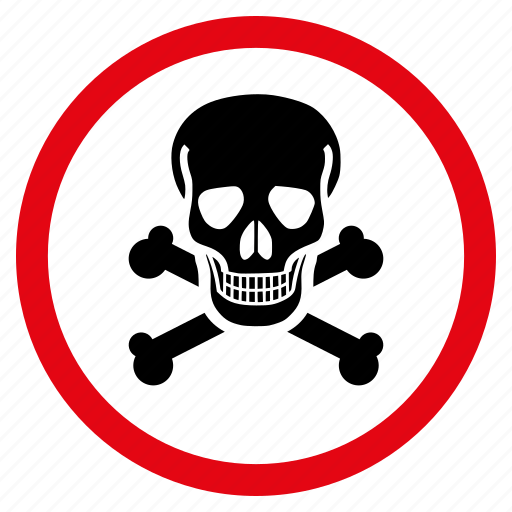 Black spot, crossbones, danger, dead, death, skull, toxic icon - Download on Iconfinder