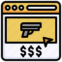 weapon, webpage, browser, internet, shopping