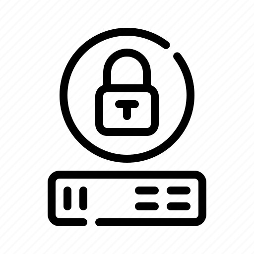 Padlock, security, technology, database, network, server, big icon - Download on Iconfinder