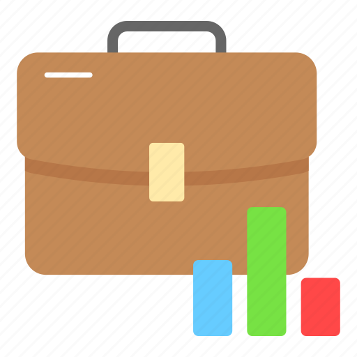Business, analytics, analysis, statistics, bag, portfolio, chart icon - Download on Iconfinder