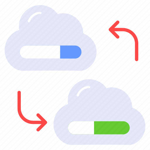 Cloud, network, uploading, downloading, data, storage, technology icon - Download on Iconfinder