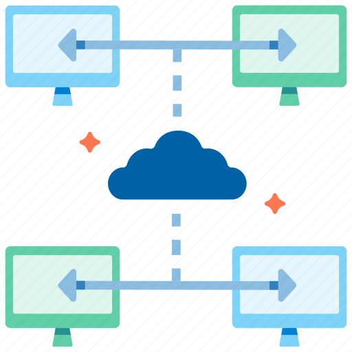 Big data, cloud, migrate, network, sharing, transfer, two-way sync icon - Download on Iconfinder