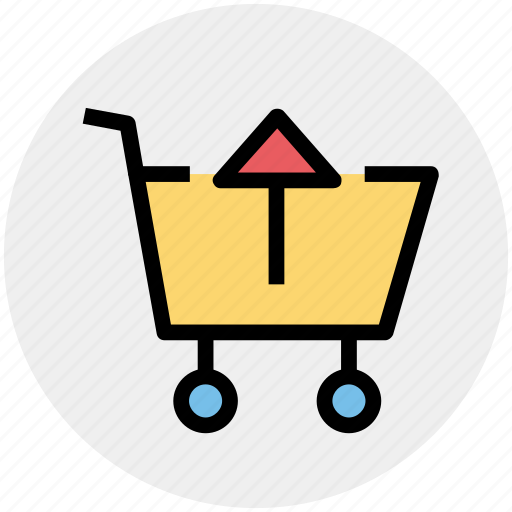 Arrow, cart, move, shopping, up, upload icon - Download on Iconfinder