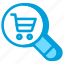 e, commerce, analytics, cart, shopping, magnifying, glass 
