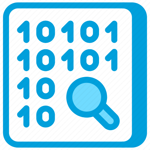Binary, data, analysis, system, searching, scanning, magnifying icon - Download on Iconfinder