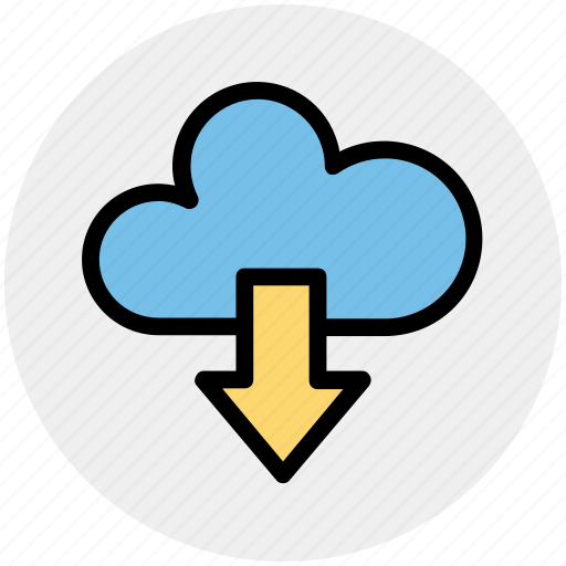 Cloud and download sign, cloud computing, cloud network, cloud upload, cloud uploading icon - Download on Iconfinder